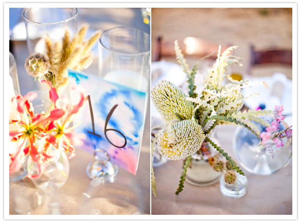 watercolor table numbers and bud vases watercolor table numbers and bud vases