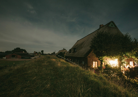 German farm sunset