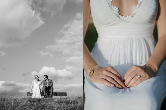 deep v-neck wedding dress