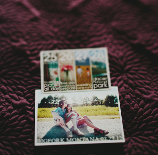 postcard-style wedding invites