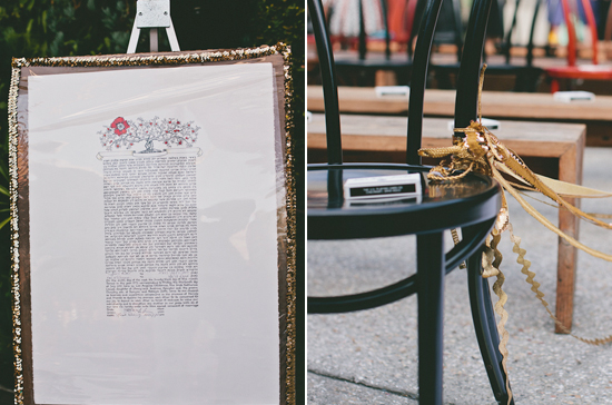 gold tinsel frame-surround and chair embellishment