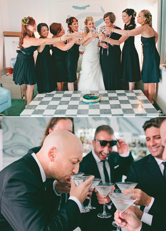 celebratory wedding party cocktail