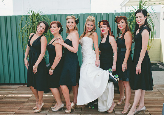 roller derby wedding party