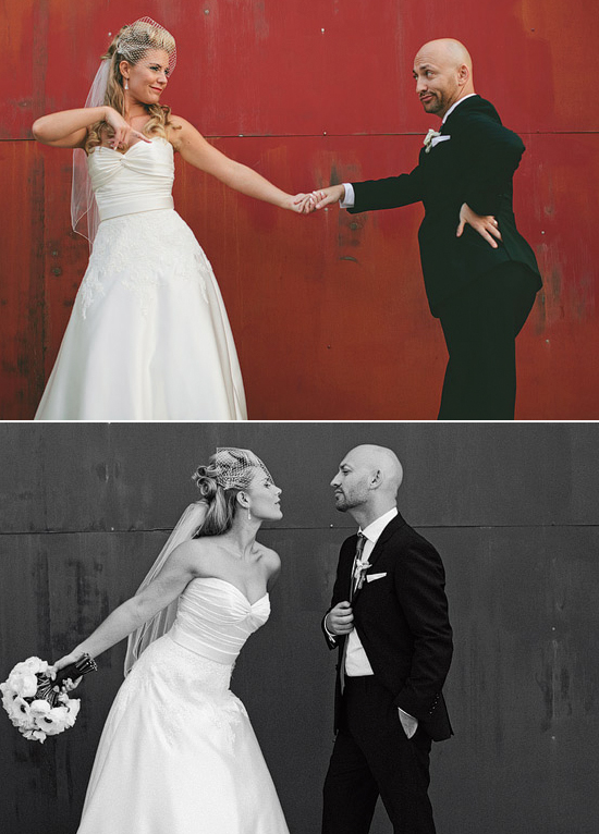 playful wedding portraits