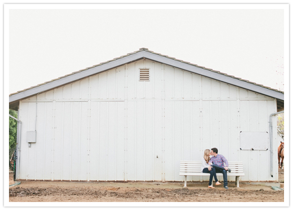 horse farm engagement session