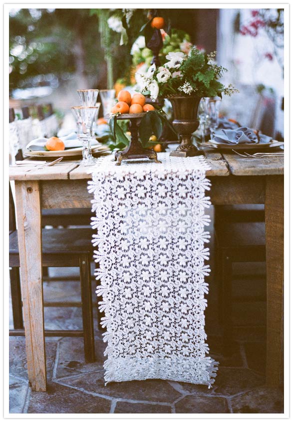 lace table runner