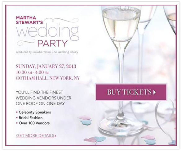 martha stewart wedding event