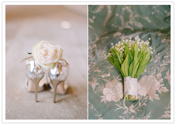 silver wedding shoes