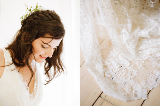 delicate lace wedding dress train
