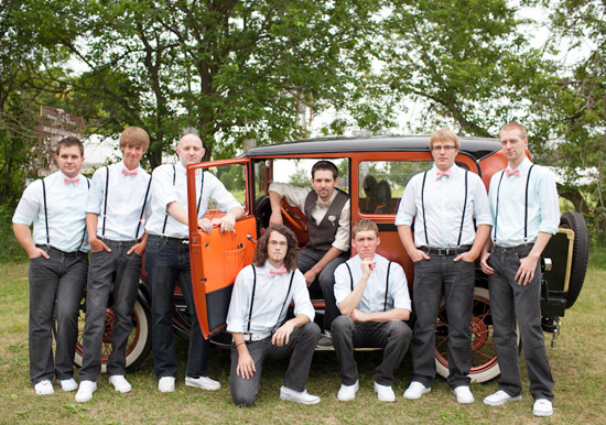vintage car groomsmen photo vintage car groomsmen photo