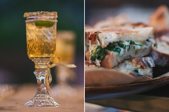 crystal goblets and panini 