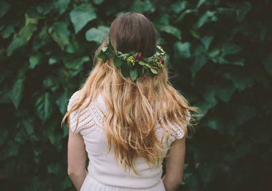 greenery head crown | Photo by Paige Lowe