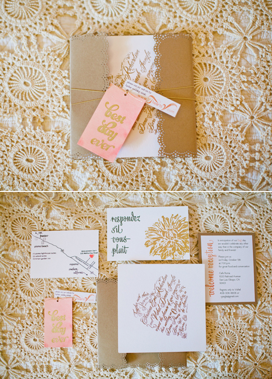 heart-designed wedding invitations