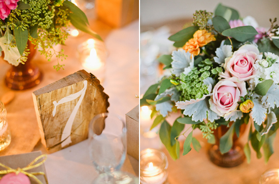 hand-painted wood block table numbers and votives hand-painted wood block table numbers and votives