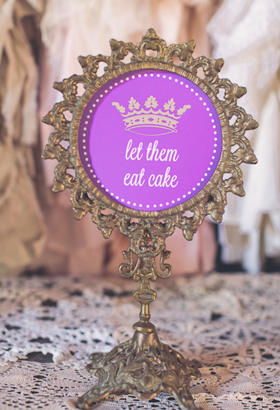 "let them eat cake" framed table sign "let them eat cake" framed table sign