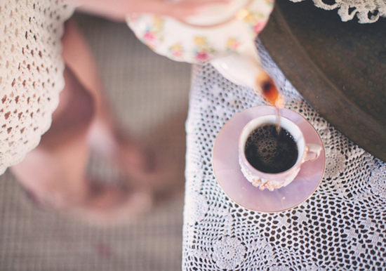 crochet doily and pink tea cup crochet doily and pink tea cup