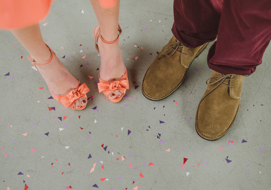 geometric confetti, orange BHLDN Lambent shoes