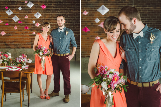 orange BHLDN Feria dress and BHLDN Lambent shoes