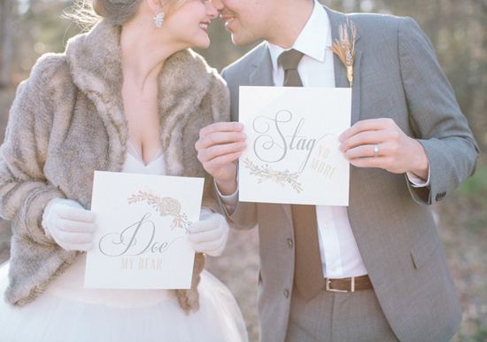 "doe" and "stag" signs | Photos by Haley Sheffield "doe" and "stag" signs | Photos by Haley Sheffield