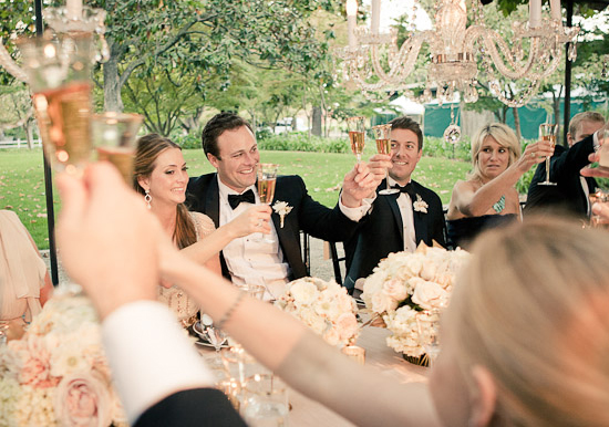 outdoor garden wedding reception