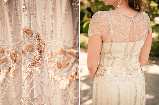 Jenny Packham gold beaded wedding dress