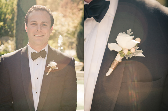 Ralph Lauren Black Label suit and white rose boutonniere 