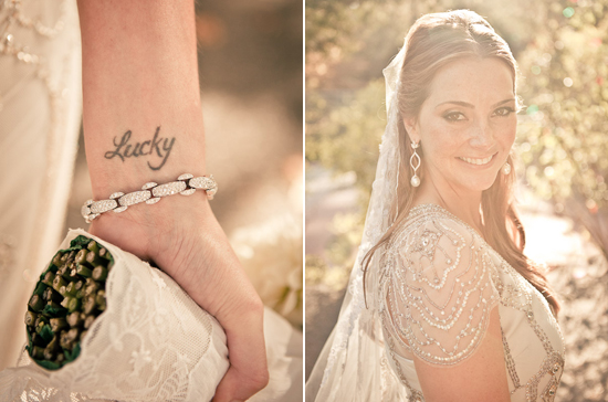 pearl drop earrings and vintage veil
