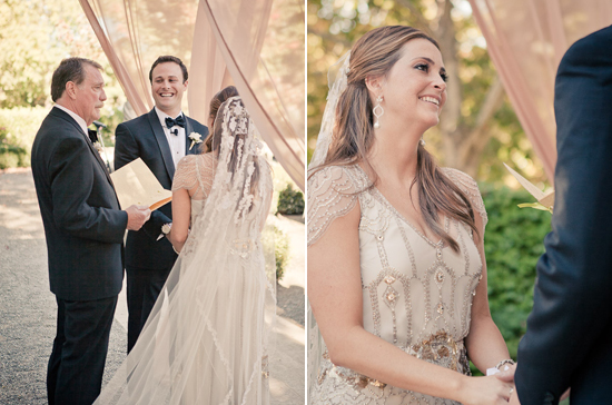outdoor tented wedding ceremony