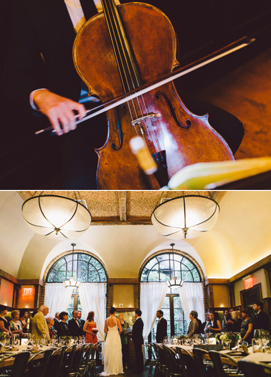 restaurant wedding ceremony | Photo by Heather Waraksa restaurant wedding ceremony
