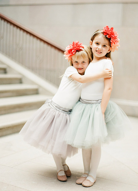 pastel tutu flower girls