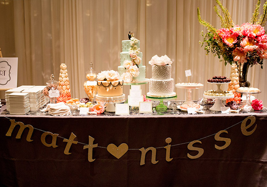 dessert table