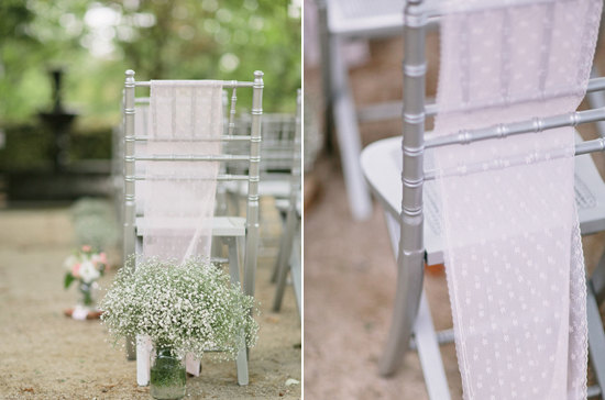 gathered babies breath and sheer fabric accents gathered babies breath and sheer fabric accents
