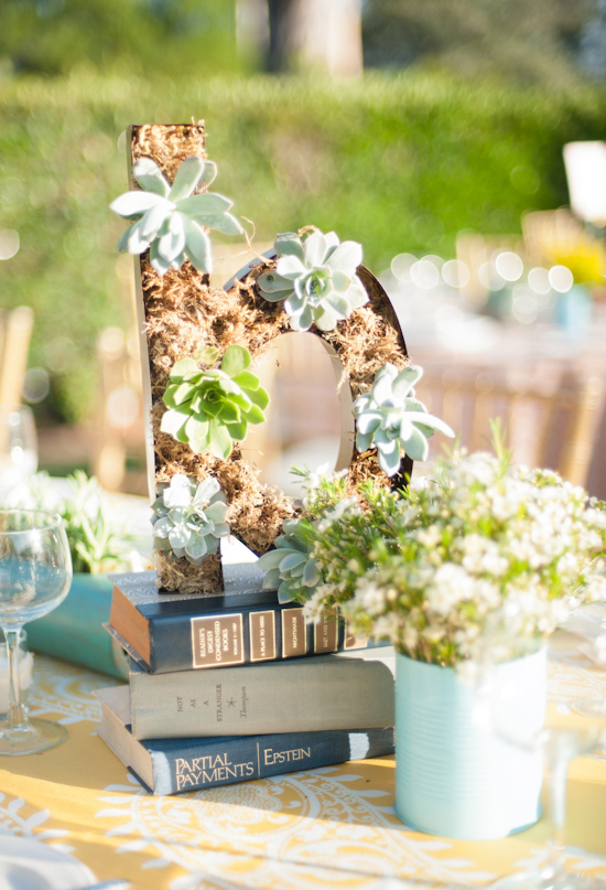 alphabet terrariums and library-themed table decor alphabet terrariums and library-themed table decor