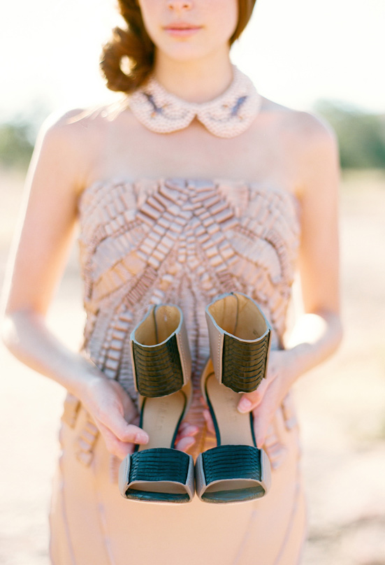 metallic desert styled shoot