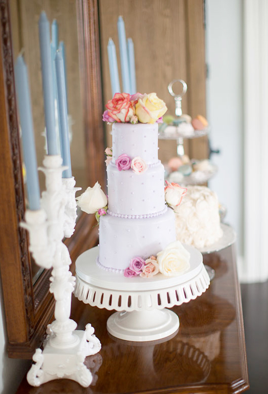 purple polka dot cake with flower topper purple polka dot cake with flower topper