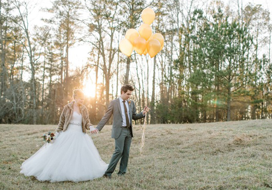 gold winter wedding inspiration