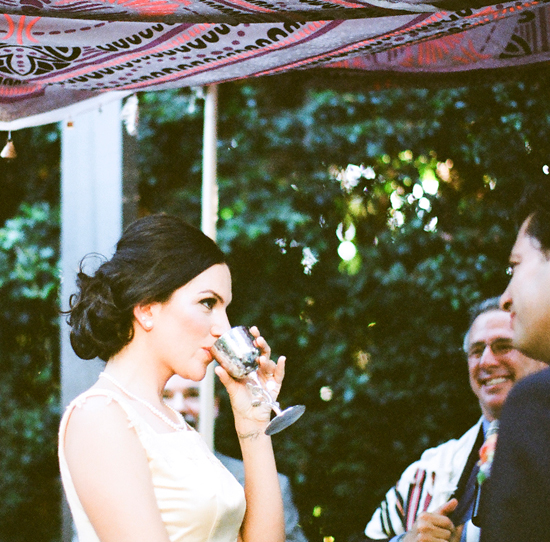 backyard wedding ceremony | Photo by Nancy Neil