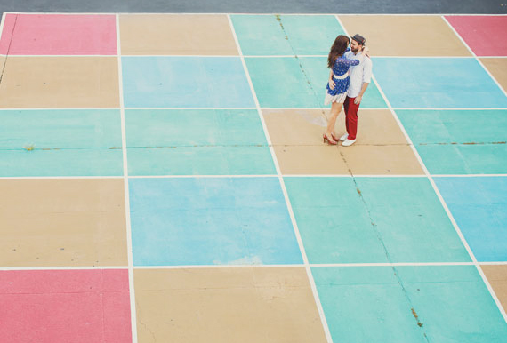 bright checkerboard painted pavement in Brooklyn | Photo by W.Scott Chester bright checkerboard painted pavement in Brooklyn | Photo by W.Scott Chester