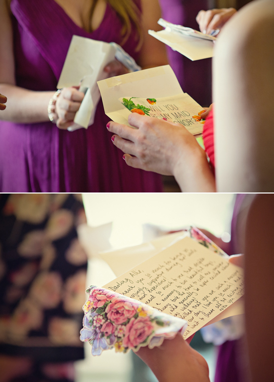 personalized bridesmaid notes | Photo by Marianne Taylor personalized bridesmaid notes | Photo by Marianne Taylor