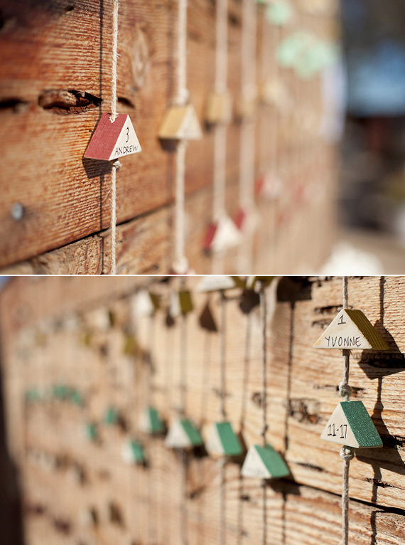 Wood escort cards