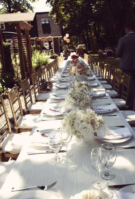long table reception dining | Photo by Anne Nunn Photography long table reception dining | Photo by Anne Nunn Photography