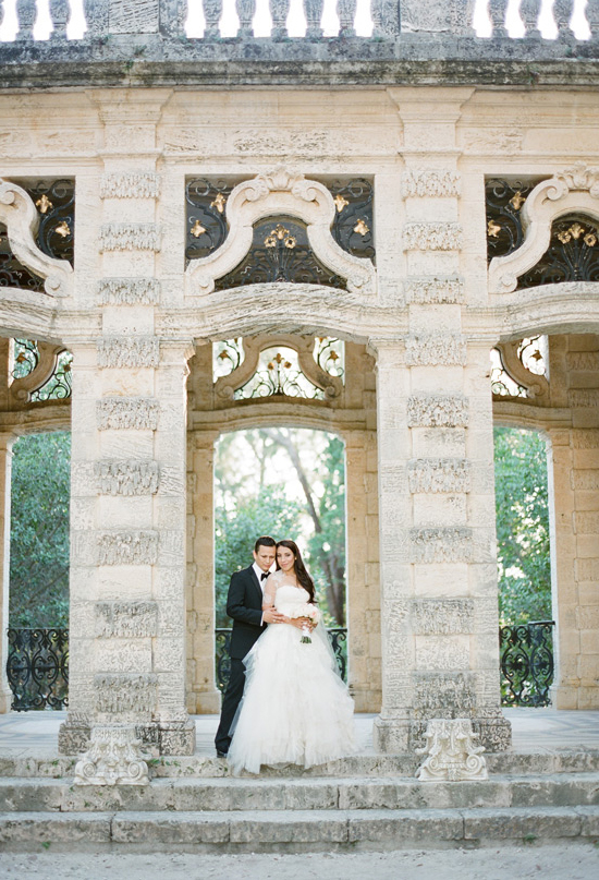 Vera Wang dress at Vizcaya villa | Photo by KT Merry 
