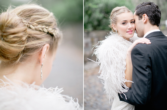 braided up-do and feather bolero | Photo by Jeremy Harwell braided up-do and feather bolero | Photo by Jeremy Harwell
