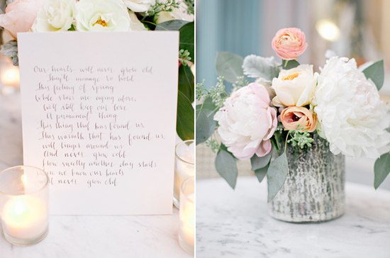 love note and pastel floral arrangement | Photo by Jeremy Harwell love note and pastel floral arrangement | Photo by Jeremy Harwell