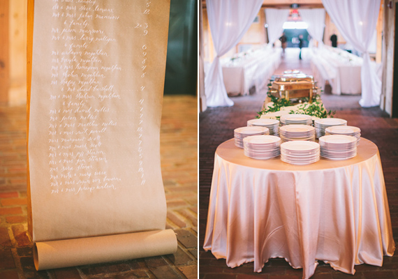 craft paper seating chart | Steven Michael Photo | 100 Layer Cake