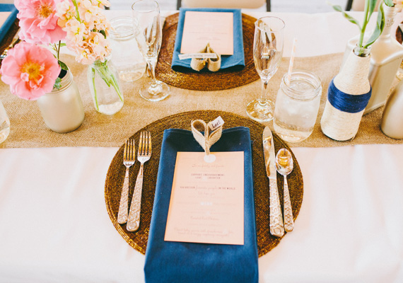 Navy and pink reception decor | photo Ciara Richardson | 100 Layer Cake