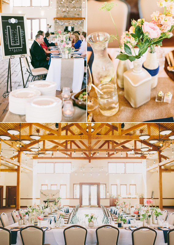 Navy and pink reception decor | photo Ciara Richardson | 100 Layer Cake