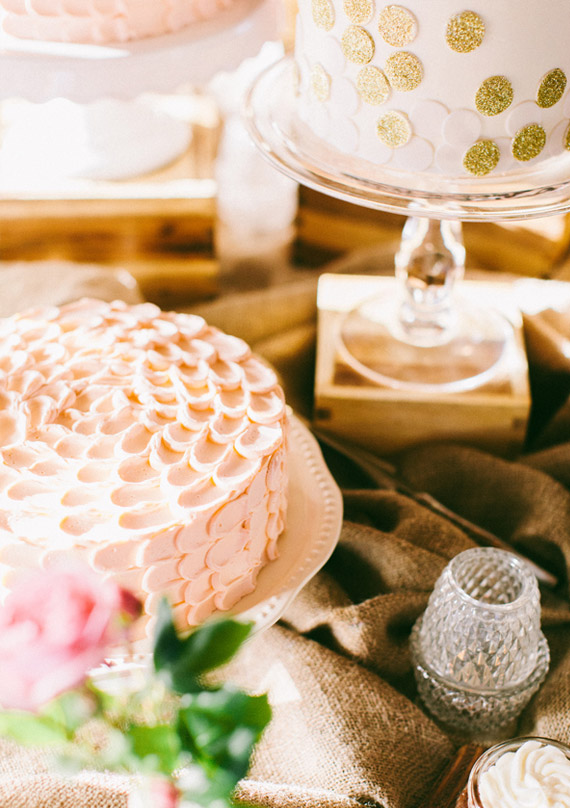 Gold dot wedding cake | photo Ciara Richardson | 100 Layer Cake