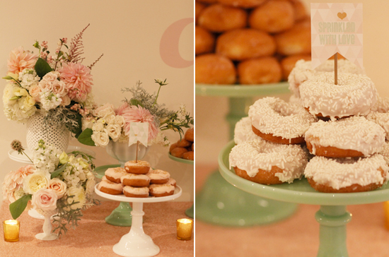 donut dessert table | Photo by Kimberly Genevieve