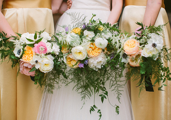 Gold and white bridesmaids | photo by Taylor Lord | 100 Layer Cake